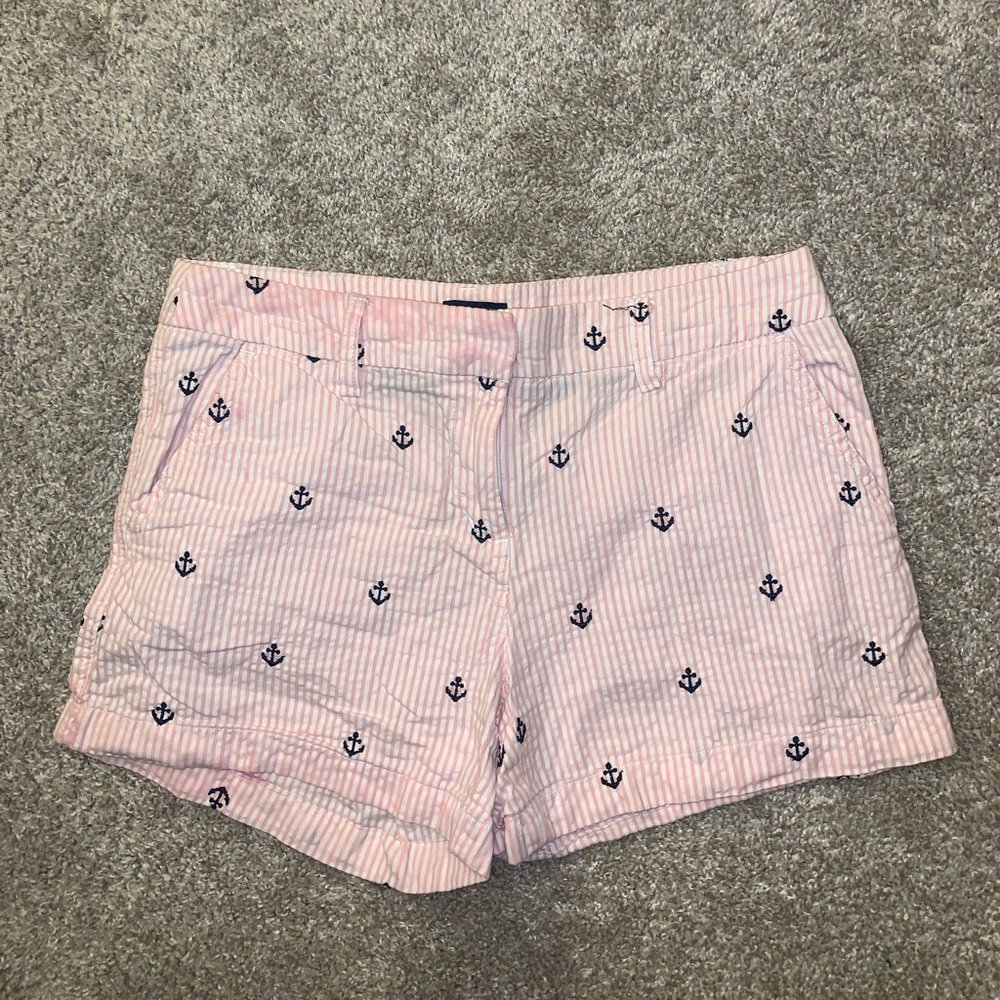 British Khaki Pink & Blue Anchor Shorts size 4 - Picture 3 of 10